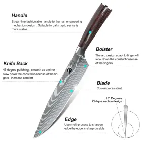 975304608419 DFITO Chef Knife Roll Bag Set High #3