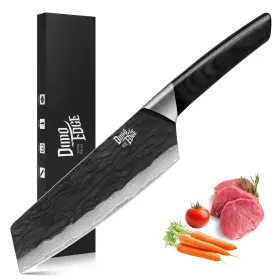 33558 DIMOEDGE Damascus Kitchen Knife Sharp Steel Hammered