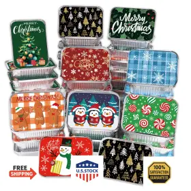 B0DDSRR5DS DIYDEC Christmas Foil Containers Styles Merry