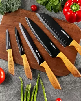 689718908992 DOCKORIO Kitchen Knife Set Block High Carbon #2