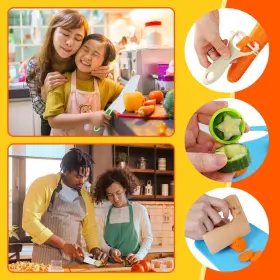 741421851269 DOIAZ Kids Safe Knife Set Toddlers Cooking Tools #3