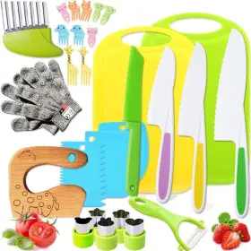 741421851269 DOIAZ Kids Safe Knife Set Toddlers Cooking Tools