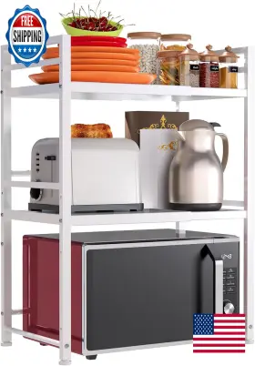B0B5WZKX7C DOLALIKE Expandable Microwave Oven Rack Carbon