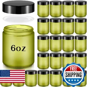 B0DY7XFW9W DOMENSI Glass Jars Lids Leakproof Round Airtight