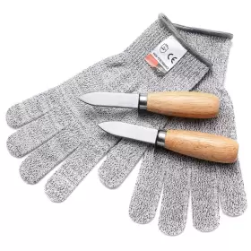 726673019018 DOMG Oyster Knife Shucker Set Wood Handle