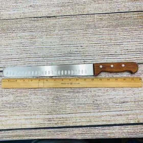 3K2813 DON Sabresharp Cutlery Granton Edge Slicer Knife Wood