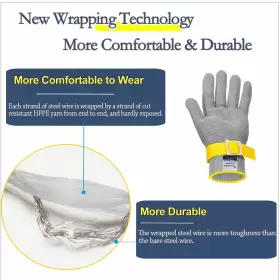 744985713707 DOWELLIFE Level Glove Food Steel #2