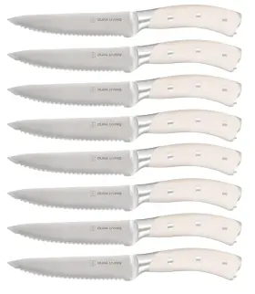 DL001CSS008 DURA LIVING Serrated Kitchen Steak Knife Set High