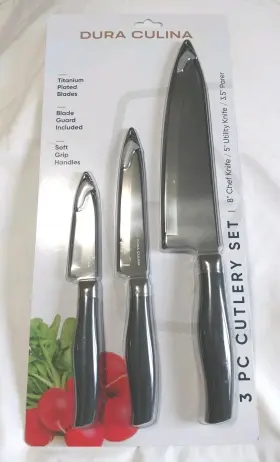 DL007BCS005 DURA LIVING Culina Knife Set Knives Sheaths