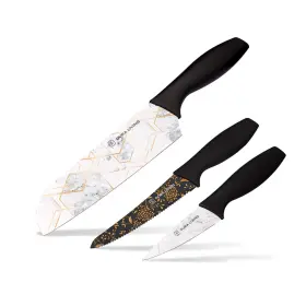 DLC17795 DURA LIVING Marble Kitchen Knife Set Steel Ultra