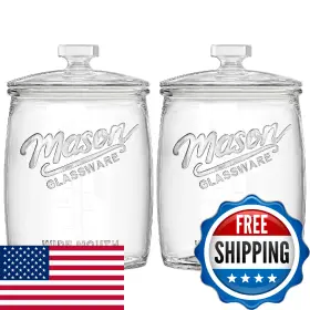 B0F62SVY9L DWBLIGT Pack Cookie Jar Gallon Glass Airtight Lids