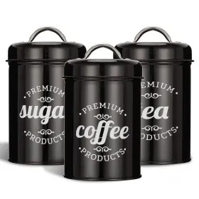 B0C1NJBCF2 DXLAC Airtight Food Jars Canister Set Coffee Tea