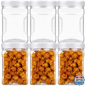 B0BRSVQMCR EAASTY Half Gallon Square Containers Lids