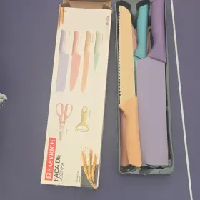 ER-027B EASYRICH Multicolor Steel Kitchen Knife Set Scissors