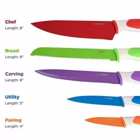 046728710555 EATNEAT Knife Cutting Board Set Colorful Stick #2