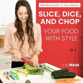 046728710555 EATNEAT Knife Cutting Board Set Colorful Stick #3