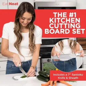 SN211005 EATNEAT Set Cutting Boards Knife Steel Santoku #2