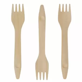 744759075628 ECO RAJ Compostable Wooden Fork #2