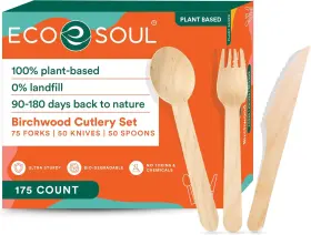744110542592 ECOSOUL HOME INC Eco Soul Compostable Wooden Set