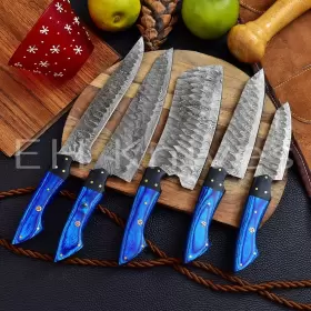 2803 EH KNIVES Forged Damascus Steel Chef Kniives Set Kitchen #2