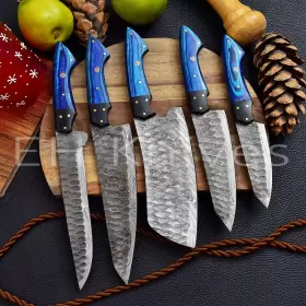 2803 EH KNIVES Forged Damascus Steel Chef Kniives Set Kitchen