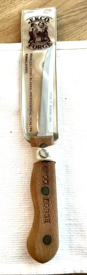 G6075 EKCO Carbon Steel Boning Knife Blade Wood Handle