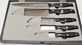 E5SAND2 Emeril Cutlery Steel Knife Set Slicer Santoku Utility #3