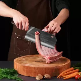 735280985586 ENOKING Cleaver Knife Serbian Chef Forged Meat #2
