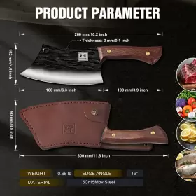 755340768027 ENOKING Meat Cleaver Forged Chef Knife High #3