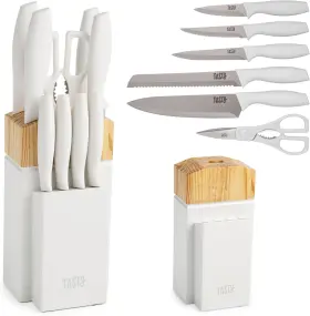 Tasty EPOCA Kitchen Knife Set Block Chef Bread Utility Paring