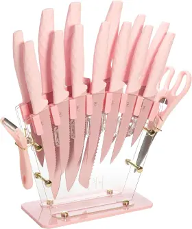 744759356451 EPOCA Hilton Knife Block Set Fan Acrylic