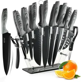 313107692611 EUNA Knife Block Set Kitchen Acrylic Sharpener