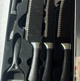 FR-0323A EVDRTVERH Serrated Knife Set Touch Handles Scissors