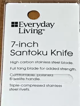 888777141184 EVERYDAY LIVING Chef Knife Santoku High Carbon