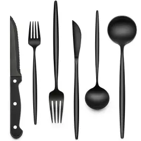 XIKE-0091US EWFEN Silverware Set Steak Knives Flatware Fo
