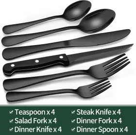 XIKE-1013CA EWFEN Silverware Set Steak Knives Flatware #2