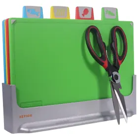 198168520314 EZTICO Cutting Board Set Coded Slip Bpa Kitchen