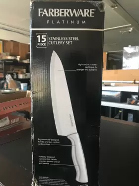 045908065980 FARBERWARE Platinum Steel Cutlery Knife Block #3