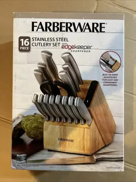 045908129217 FARBERWARE Steel Cutlery Set Edge Keeper