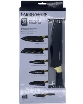 045908137786 FARBERWARE Grip Cutlery Set