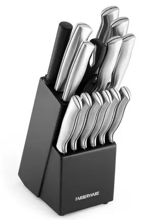 045908141134 FARBERWARE Platinum Steel Cutlery Knife Block