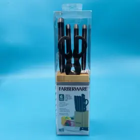 045908143893 FARBERWARE Classic Steel Tripe Riveted Knife Set