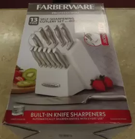 045908144760 FARBERWARE Sharpening Knife Block Set Box