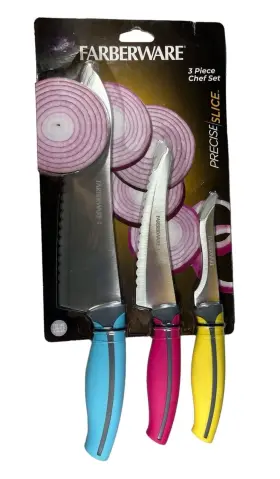 045908146467 FARBERWARE Knives Chefs Knife Set Blades Steel