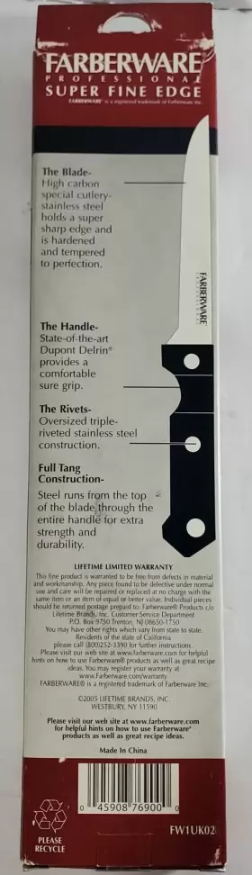 045908769000 FARBERWARE Faberware Delrin Handle Utility Knife #2