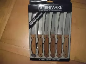 045908785307 FARBERWARE Stkeak Knife Set Triple Riveted Sharp