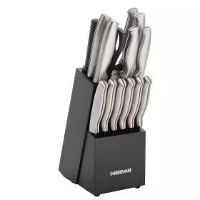 445015626600 FARBERWARE Steel Knife Block Set Ergonomic Razor