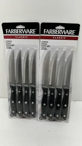 5075356 FARBERWARE Classic Steak Knife Set Steel Blade