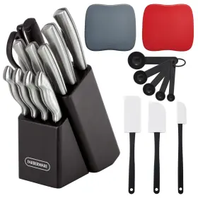 5200981 FARBERWARE Classic Steel Kitchen Knife Set Block