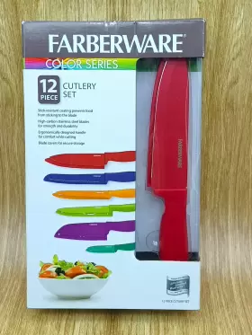 5215838 FARBERWARE Colorful Steel Blades Cutlery Set #3